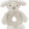 Jellycat Bashful Lamb Ring Rattle 1 Jellycat Bashful Lamb Ring Rattle -Little Kids Care Shop jellycat inc jellycat bashful lamb ring rattle