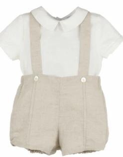 Lovers Linen Boy Set Beige