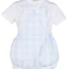 Luli & Me Plaid Romper W/ Shirt Blue 1 Luli & Me Plaid Romper W/ Shirt Blue -Little Kids Care Shop luli me luli me plaid romper w shirt blue