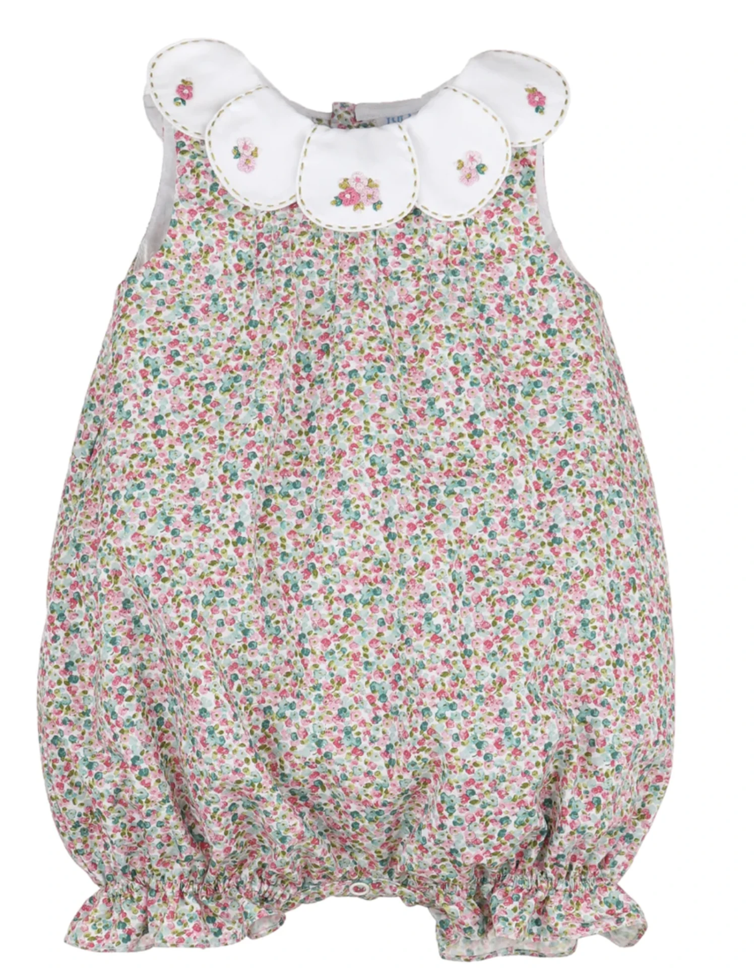 Petal Collar Bubble Aqua Print 3 Petal Collar Bubble Aqua Print