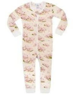 Milkbarn Bamboo Zipper Pajama Water Lillies