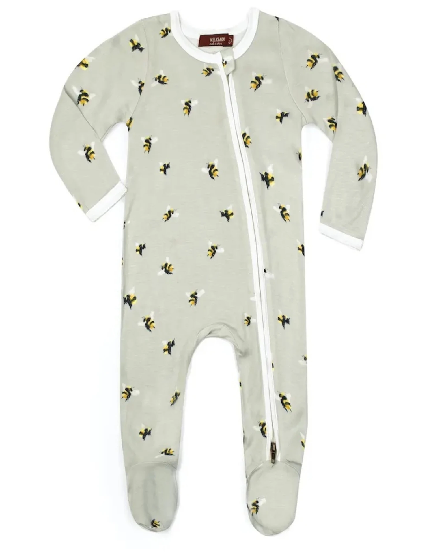 Milkbarn Bumble Bee Bamboo Zipper Pajama 3 Milkbarn Bumble Bee Bamboo Zipper Pajama