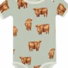 Milkbarn Highland Cow Bamboo Short Sleeve One Piece -Little Kids Care Shop milkbarn milkbarn highland cow bamboo short sleeve