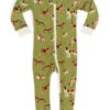 Milkbarn Organic Cotton Zipper Pajama Green Dogs 1 Milkbarn Organic Cotton Zipper Pajama Green Dogs -Little Kids Care Shop milkbarn milkbarn organic cotton zipper pajama gre 1