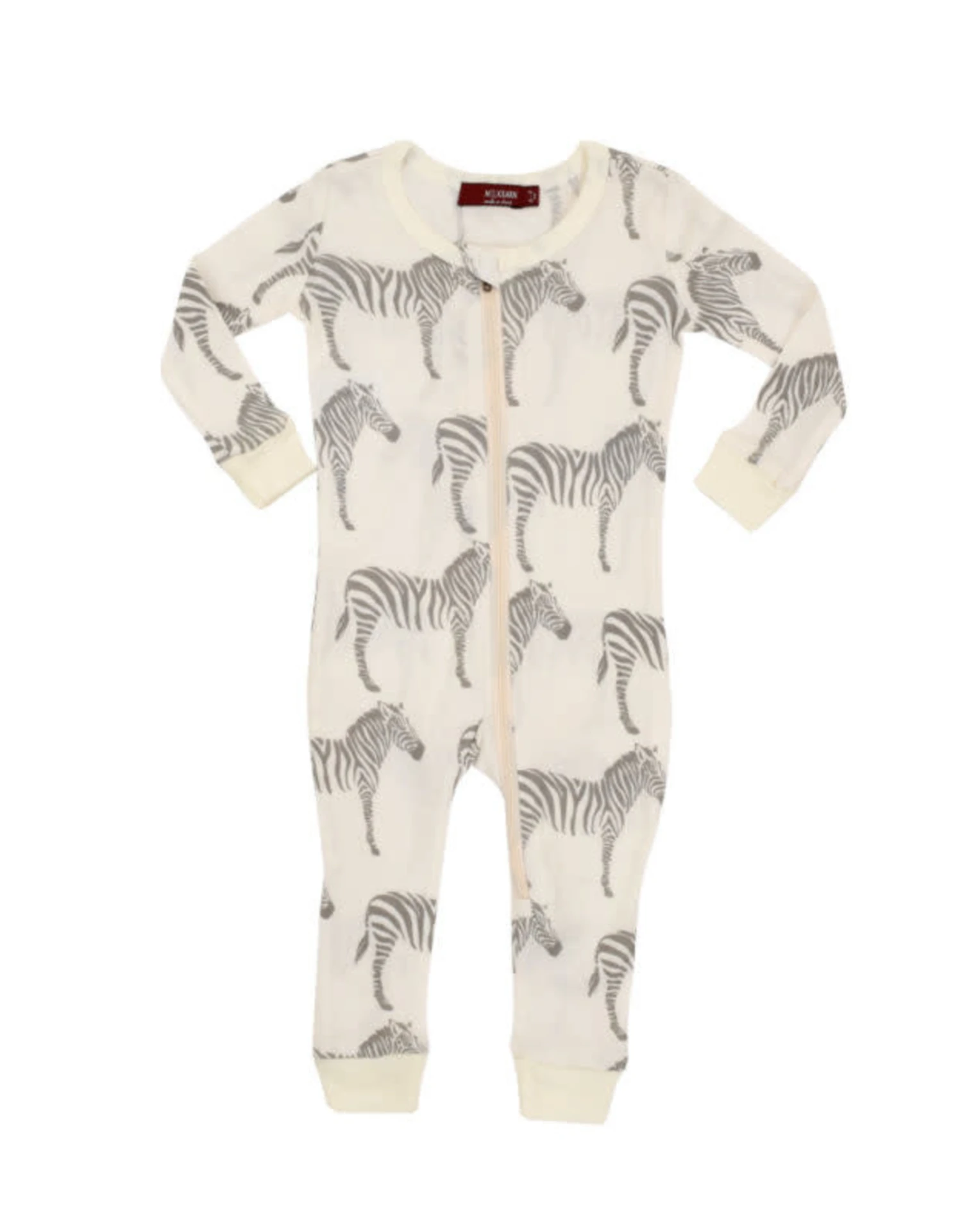 Milkbarn Organic Cotton Zipper Pajama Grey Zebra 3 Milkbarn Organic Cotton Zipper Pajama Grey Zebra