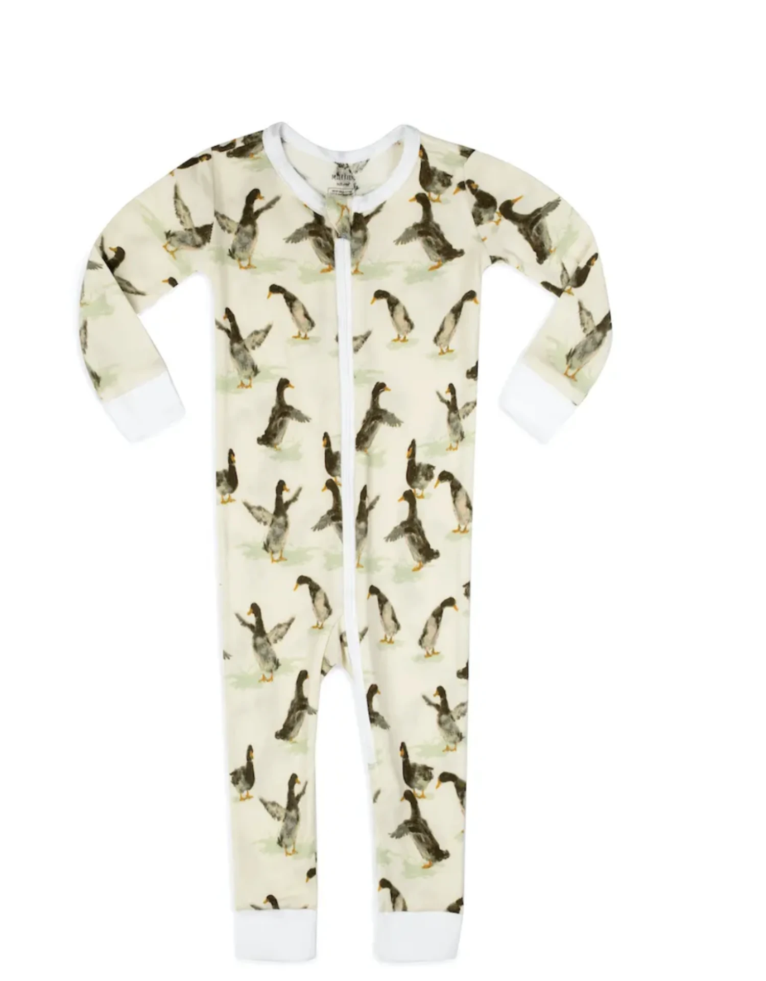 Milkbarn Organic Zipper Pajama Duck 3 Milkbarn Organic Zipper Pajama Duck