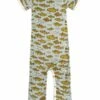 Milkbarn Short Sleeve Footless Romper Blue Fish -Little Kids Care Shop milkbarn milkbarn short sleeve footless romper blu