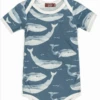 Milkbarn Short Sleeve One Piece Blue Whale 2 Milkbarn Short Sleeve One Piece Blue Whale -Little Kids Care Shop milkbarn milkbarn short sleeve one piece blue whal