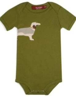 Milkbarn SS One Piece Dog Applique