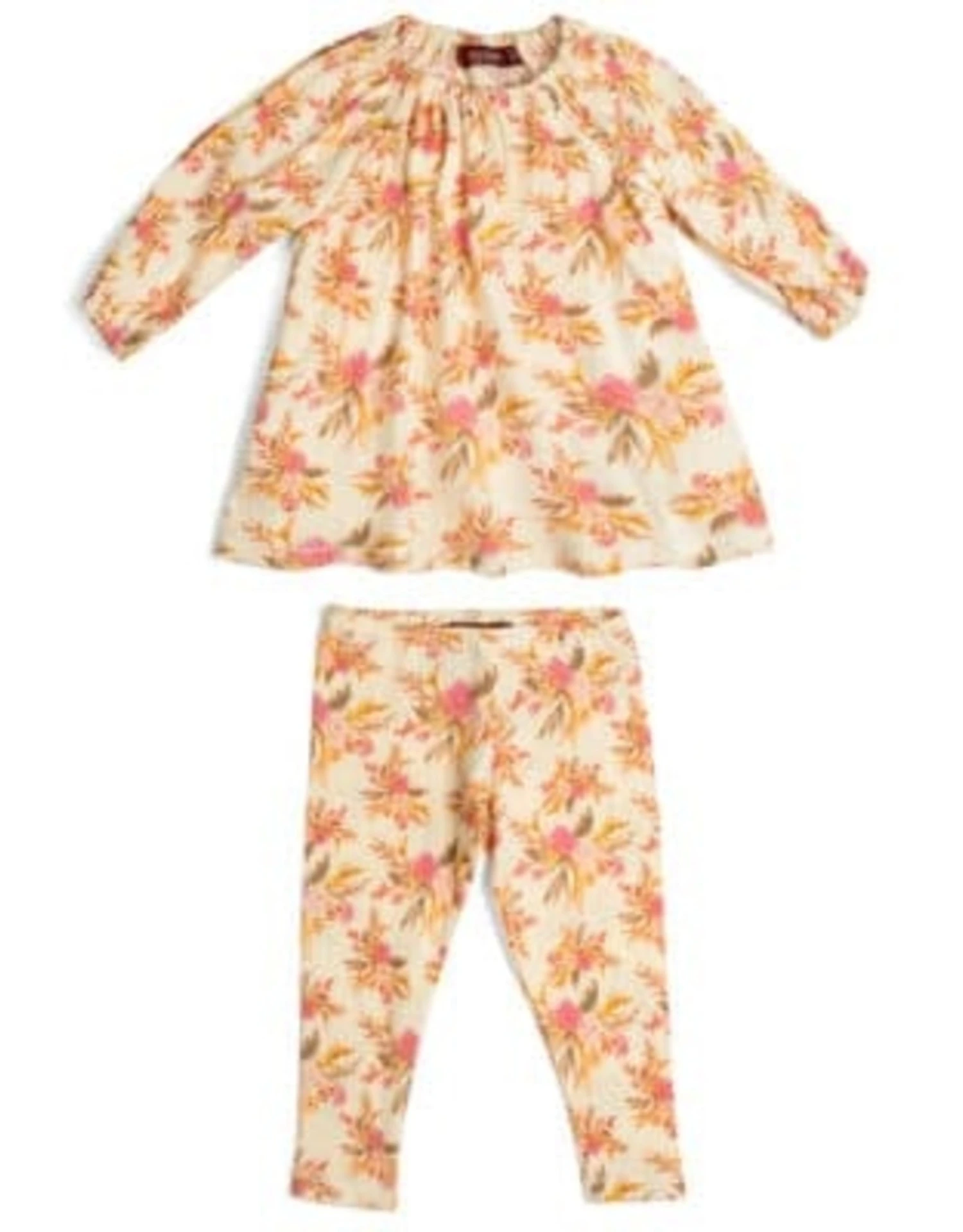 Milkbarn Vintage Floral Cotton Long Sleeve Dress & Legging Set 3 Milkbarn Vintage Floral Cotton Long Sleeve Dress & Legging Set