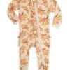 Milkbarn Zipper Footed Romper W/Ruffle Vintage Floral 2 Milkbarn Zipper Footed Romper W/Ruffle Vintage Floral -Little Kids Care Shop milkbarn milkbarn zipper footed romper w ruffle vi